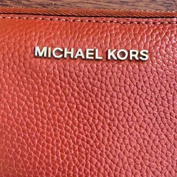 Michael Kors Burnt Orange Wristlet - Picture 2 of 5